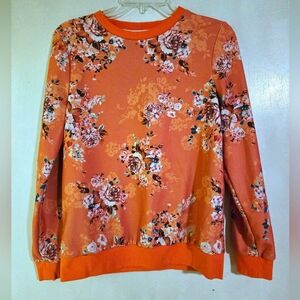 Floral Coral Sweatshirt